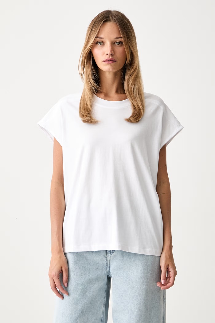 Patrizia Pepe T-shirt damski bawełniany biały 8M0103.J0038