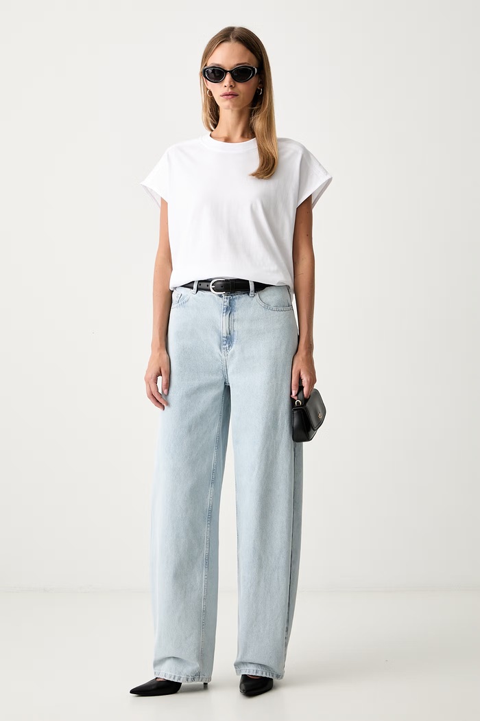 Patrizia Pepe T-shirt damski bawełniany 8M0103.J0038 biały AW26