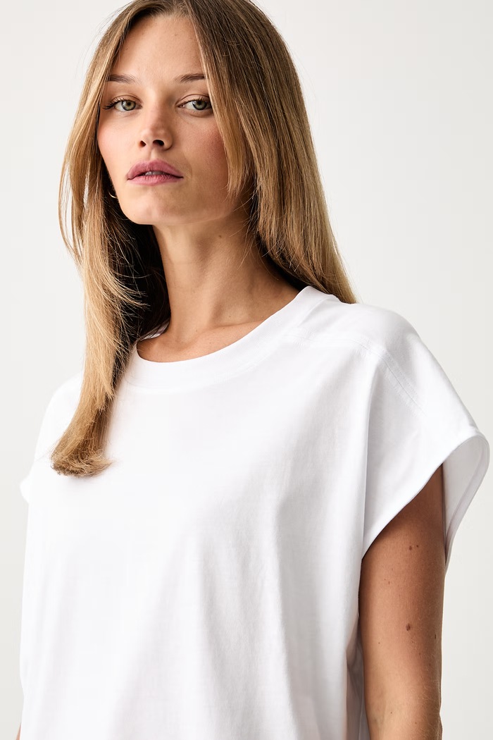 Patrizia Pepe T-shirt damski bawełniany biały 8M0103.J0038