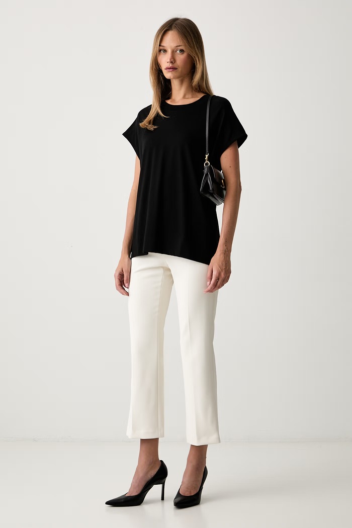 Patrizia Pepe T-shirt damski bawełniany 8M0103.J0038 czarny AW26
