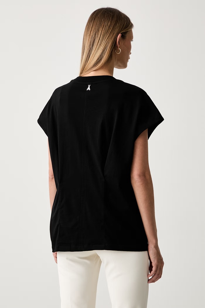 Odzież Patrizia Pepe T-shirt damski bawełniany 8M0103.J0038 czarny