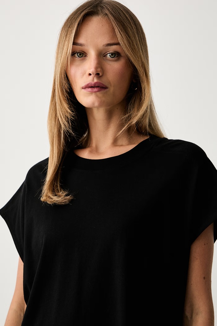 Patrizia Pepe T-shirt damski bawełniany czarny 8M0103.J0038