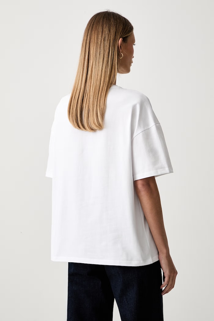 Odzież Patrizia Pepe T-shirt damski bawełniany 8M0088.J0035 biały