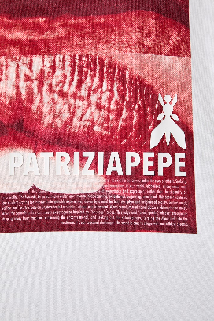 Patrizia Pepe T-shirt damski bawełniany 8M0088.J0035 biały
