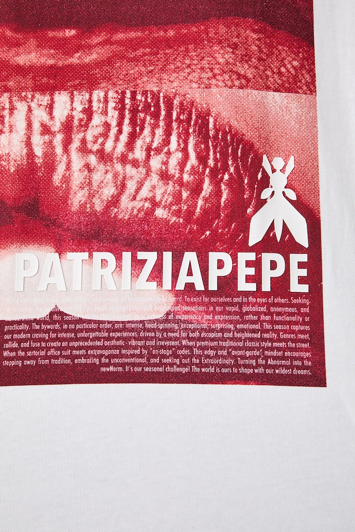 Patrizia Pepe T-shirt damski bawełniany 8M0088.J0035 biały