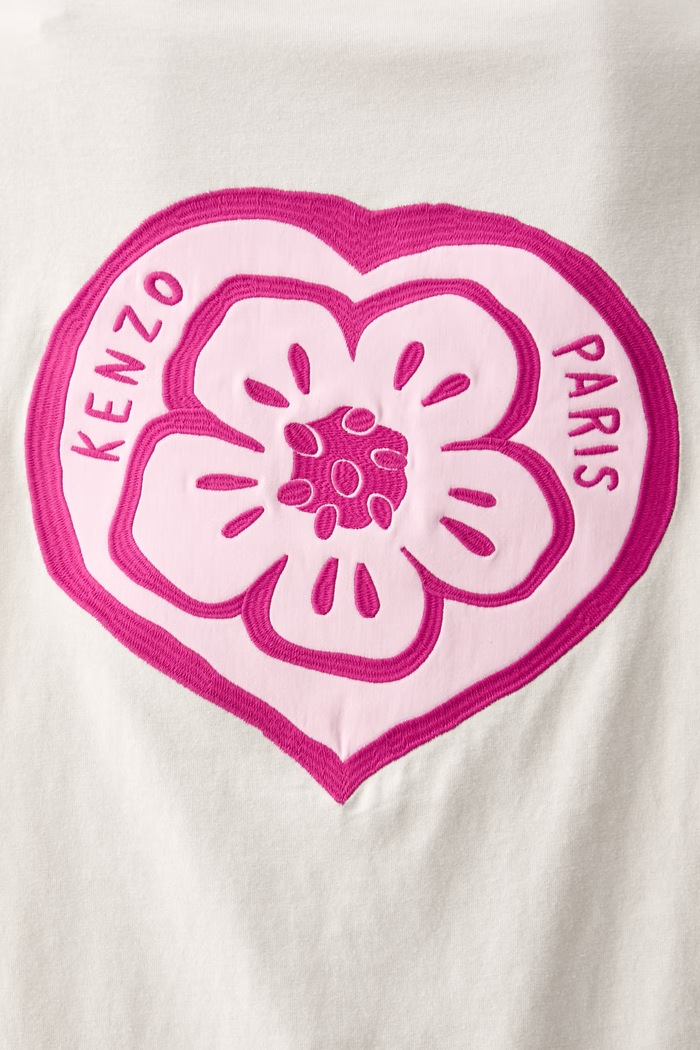 Kenzo longsleeve damski bawełniany Boke Heart FG52TL3054SG beżowy