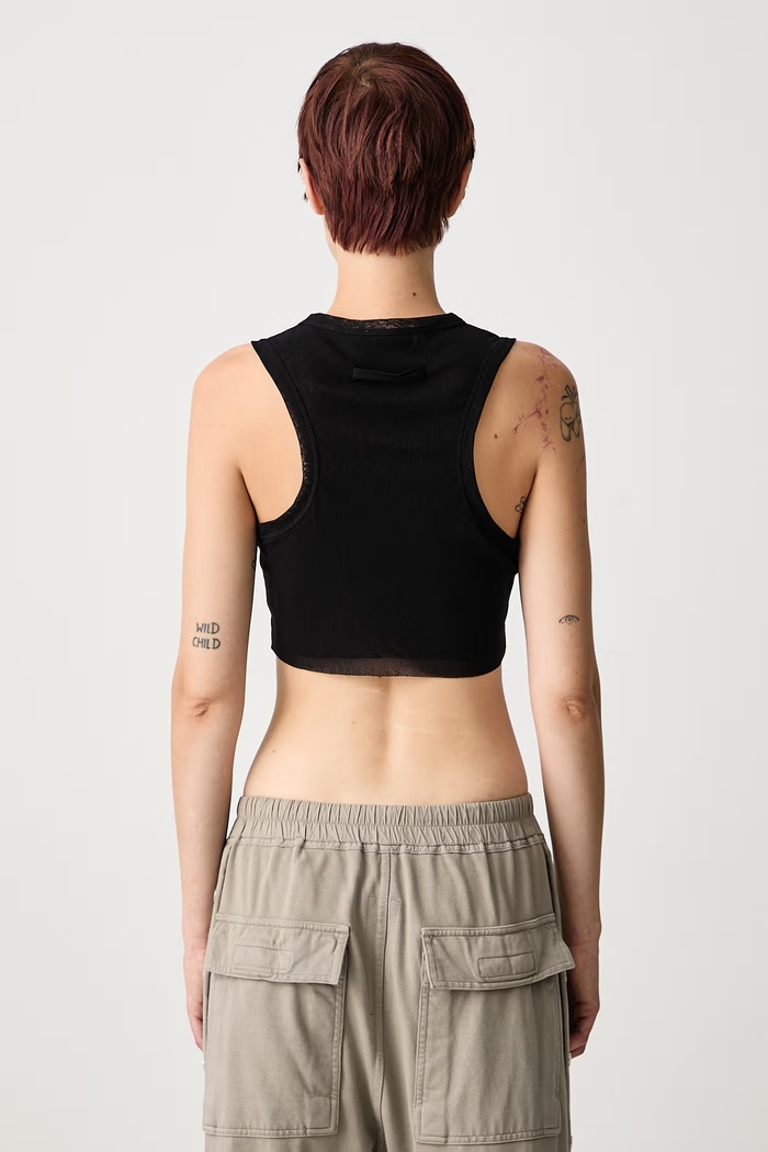 Odzież Jean Paul GAULTIER JPG Logo crop top damski 26.04.W.TO542.M000 czarny