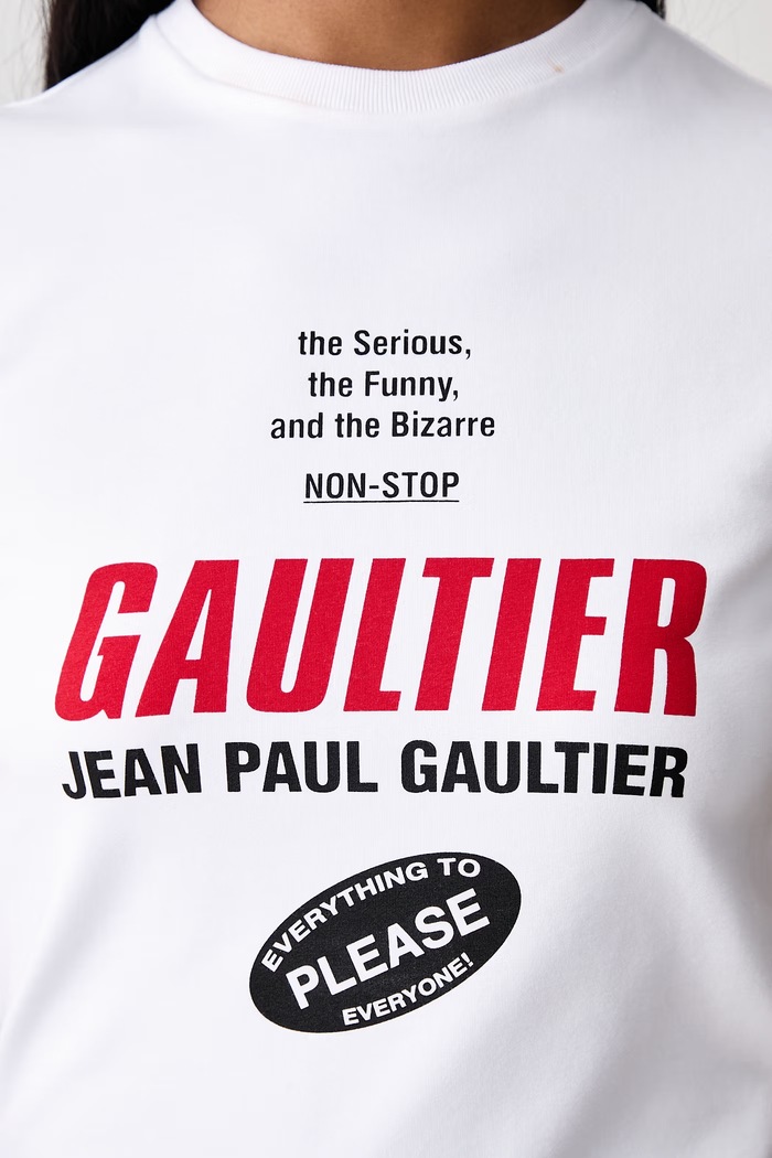 Jean Paul GAULTIER Gaultier Logo T-shirt damski z bawełną 26.04.W.TO544.J075