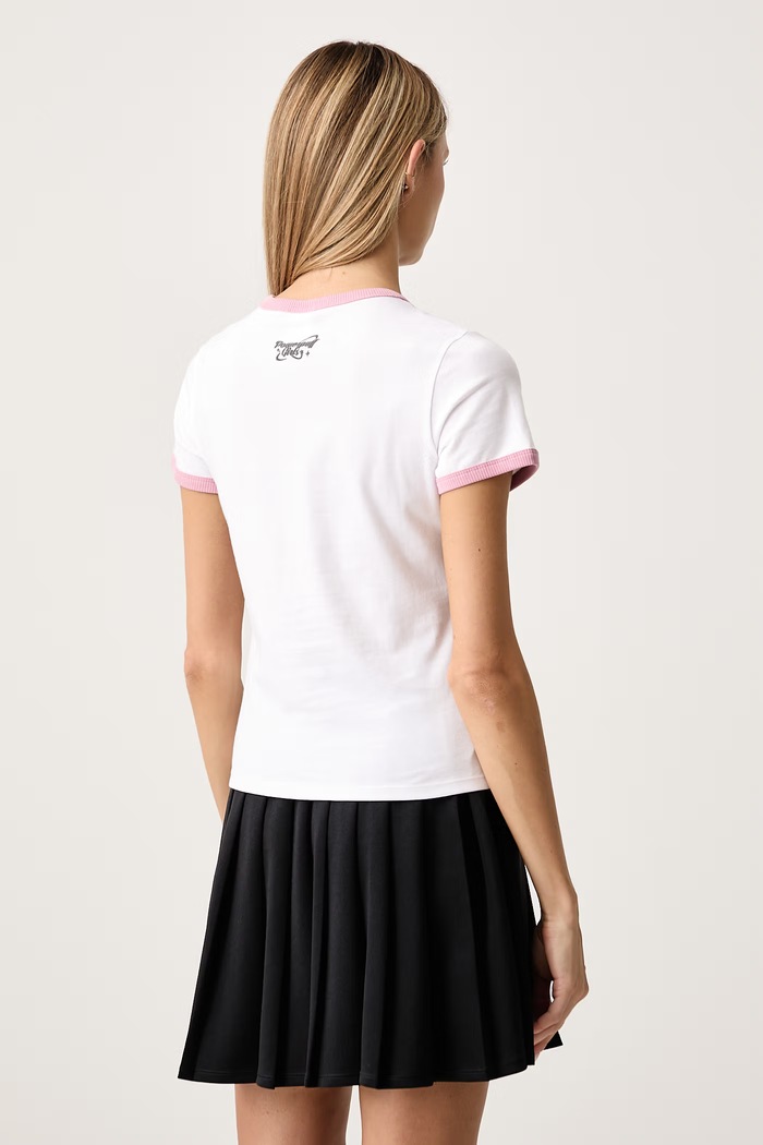 Odzież Puma T-shirt damski bawełniany z elastanem PUMA X POWER PUFF GIRLS 638886 biały