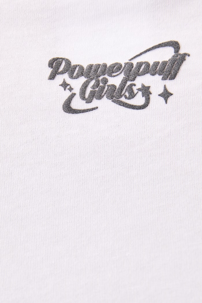 T-shirt damski bawełniany z elastanem PUMA X POWER PUFF GIRLS Puma biały 638886