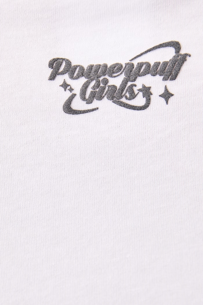 T-shirt damski bawełniany z elastanem PUMA X POWER PUFF GIRLS Puma biały 638886