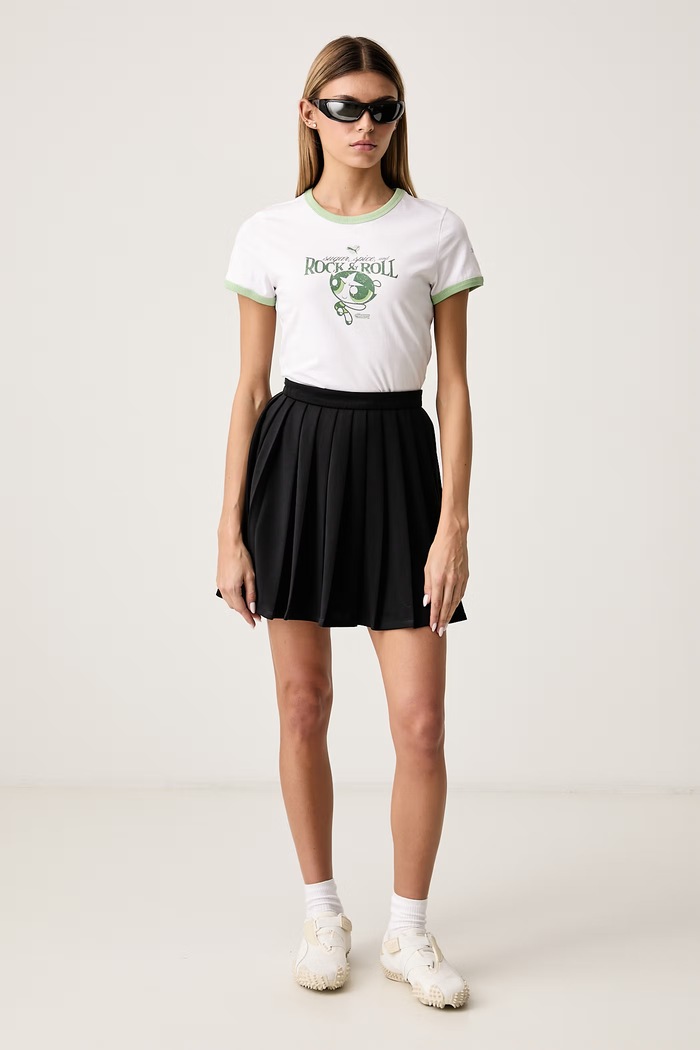 Puma T-shirt damski bawełniany z elastanem PUMA X POWER PUFF GIRLS 638886 biały AW26