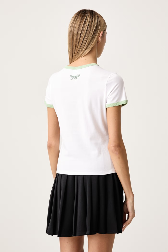 Odzież Puma T-shirt damski bawełniany z elastanem PUMA X POWER PUFF GIRLS 638886 biały