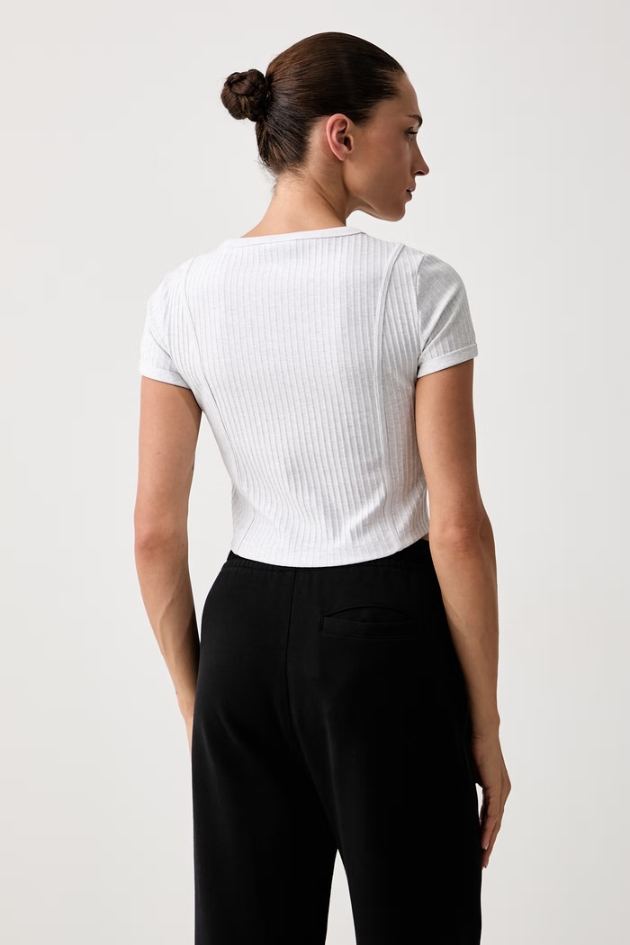 Odzież Puma crop top damski Essentials Ribbed 636665.D szary