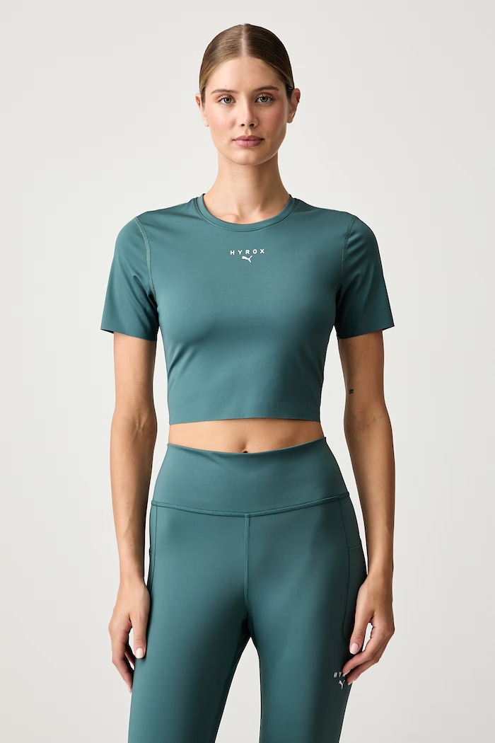 Puma T-shirt treningowy damski HYROX turkusowy 529328
