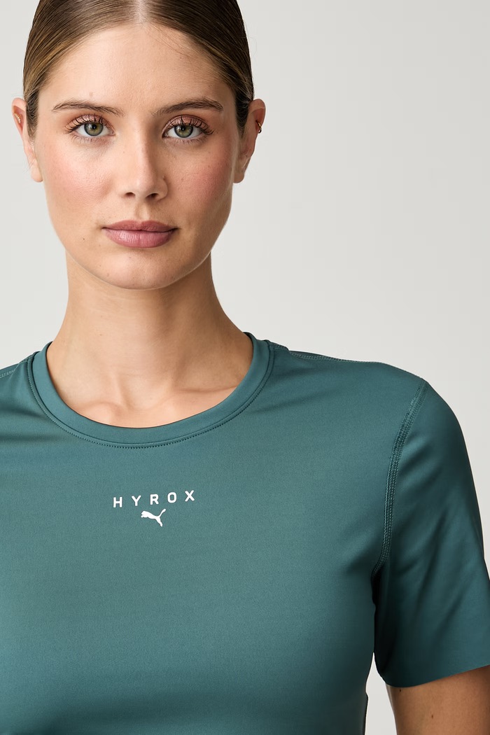 Puma T-shirt treningowy damski HYROX turkusowy 529328