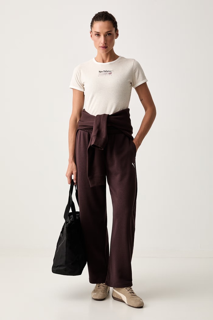 New Balance majica za žene od pamuka s elastanom WT62O4MBLIT bež AW26