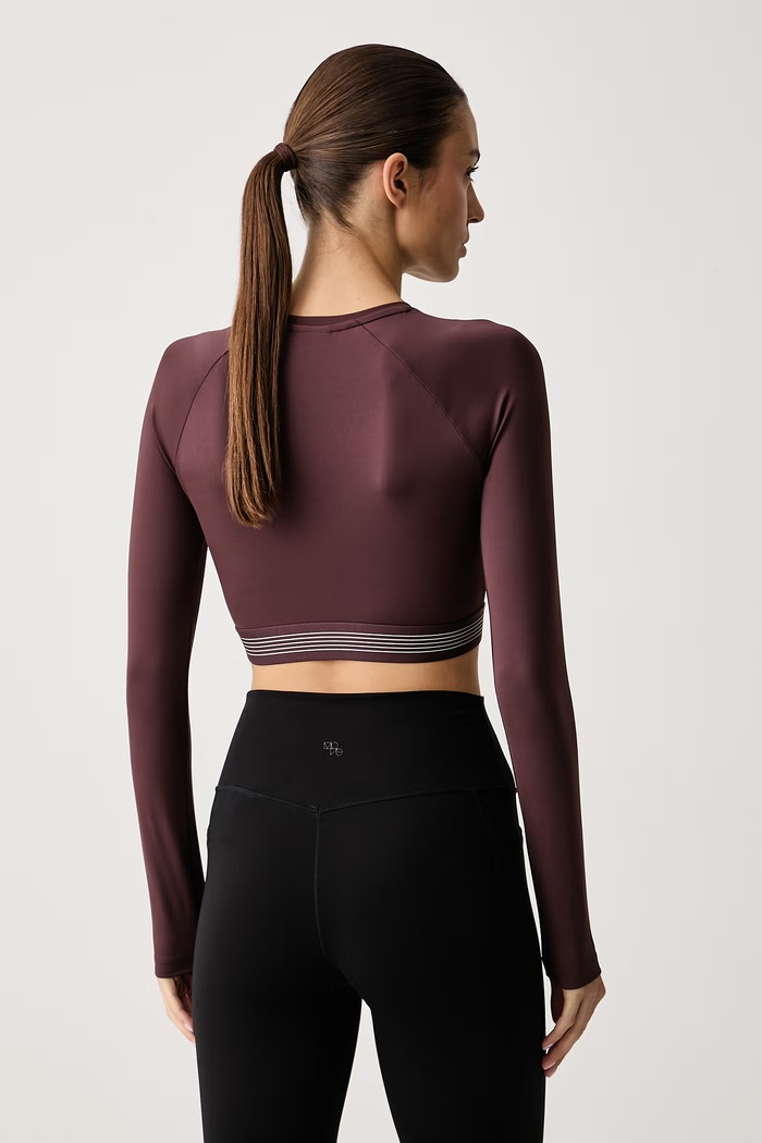 Oblečenie New Balance Tréningové tričko s dlhým rukávom dámske WT62B3OEYLR hnedá