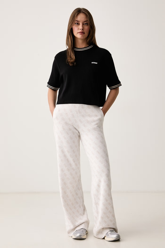 Guess T-shirt damski bawełniany MURIEL V6BP17.K7351 czarny AW26