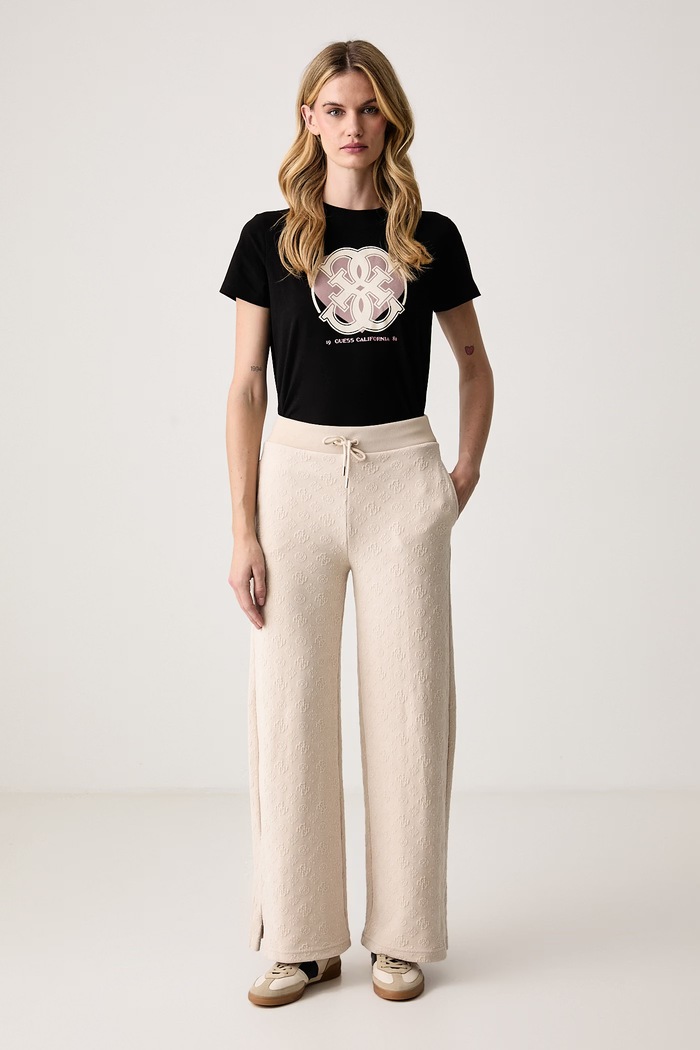 Guess T-shirt damski bawełniany z elastanem GRAZIA V6BI16.K6745 czarny AW26