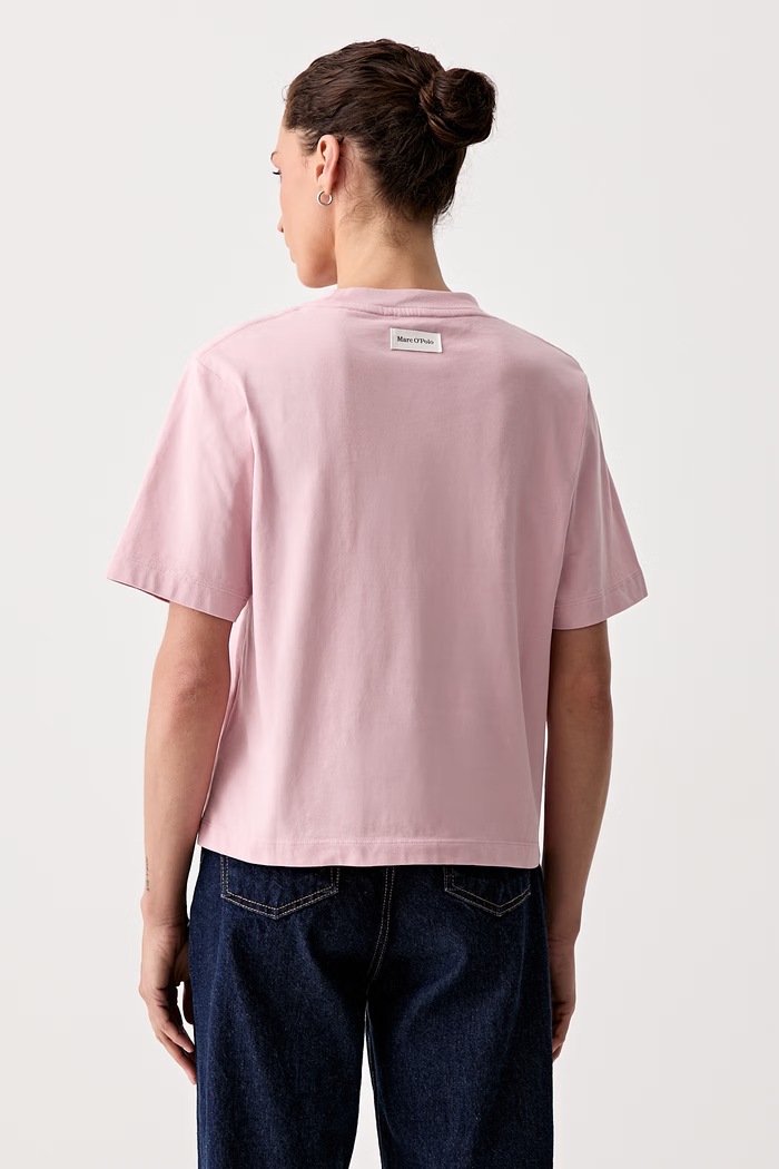 Odzież Marc O'Polo T-shirt damski bawełniany 5000012922 różowy