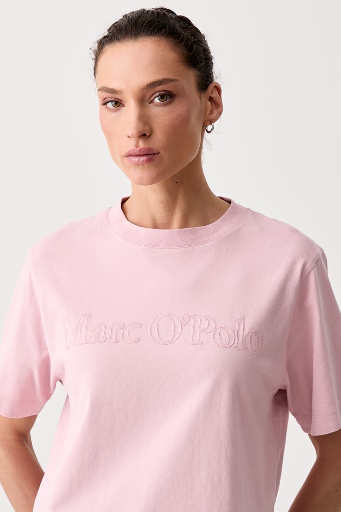 Marc O'Polo T-shirt damski bawełniany różowy 5000012922