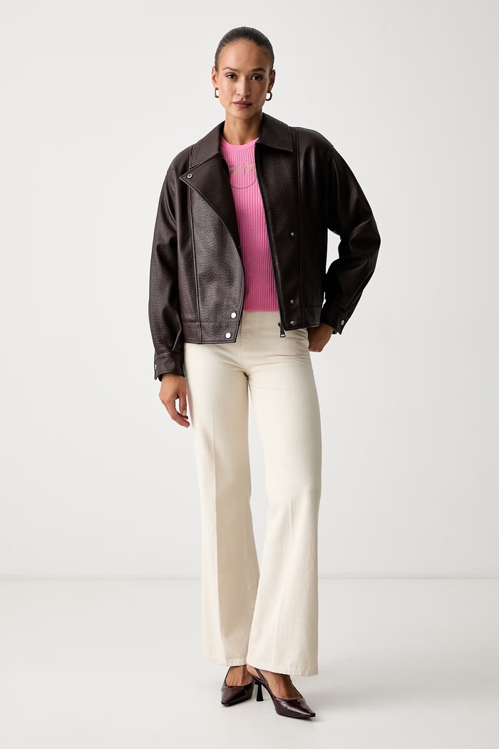 Pinko top swetrowy damski z wełną 107321.A18M różowy AW26