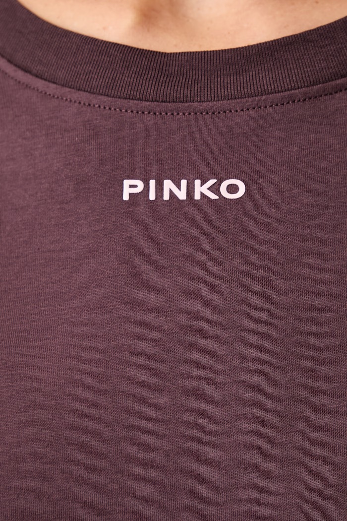 Pinko kratka majica ženska bombažna 100373.A3HK bordo