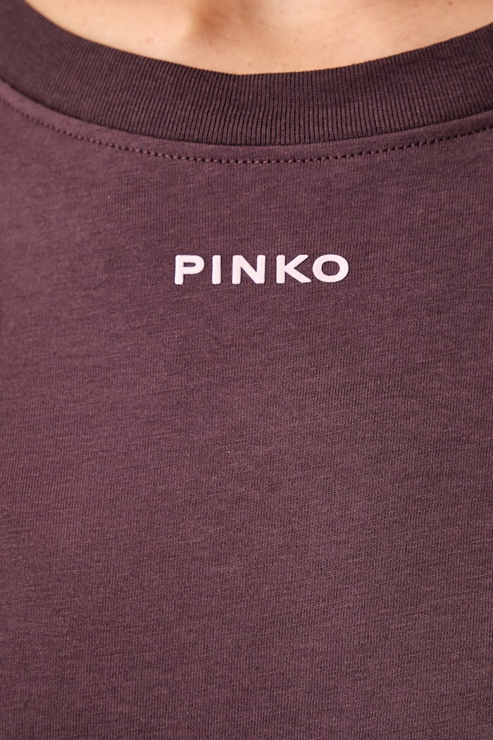 Pinko kratka majica ženska bombažna 100373.A3HK bordo