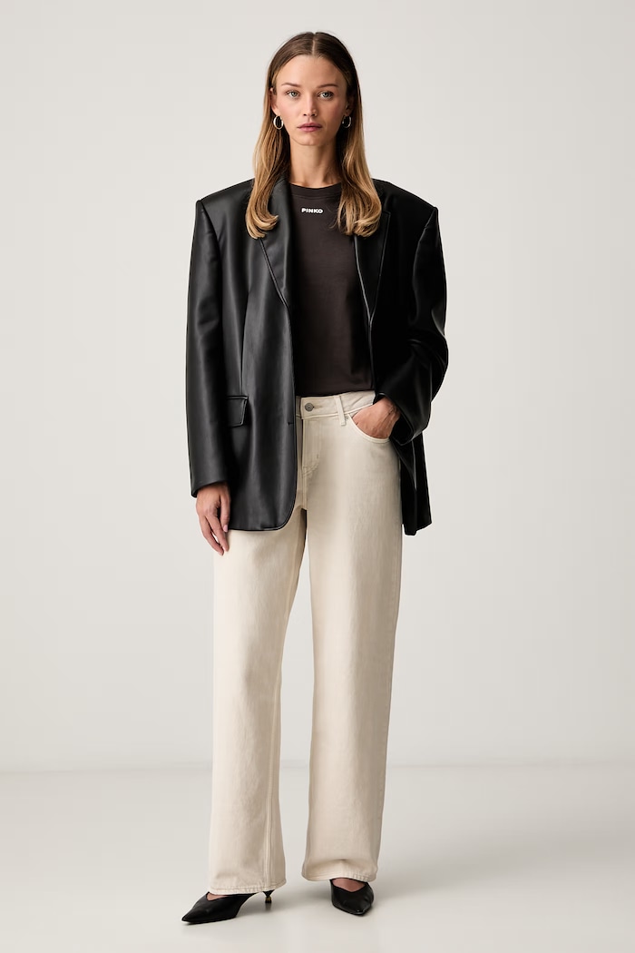 Pinko T-shirt damski bawełniany 100373.A3HK brązowy AW26