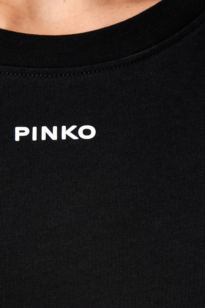 Pinko kratka majica ženska bombažna 100373.A3HK črna