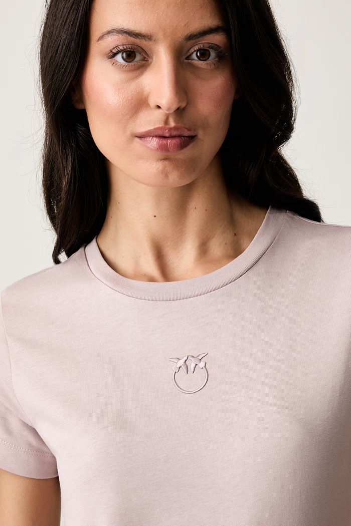 Pinko T-shirt damski bawełniany różowy 100355.A3HM