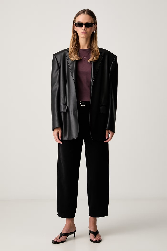 Pinko kratka majica ženska bombažna 100355.A3HM bordo AW26