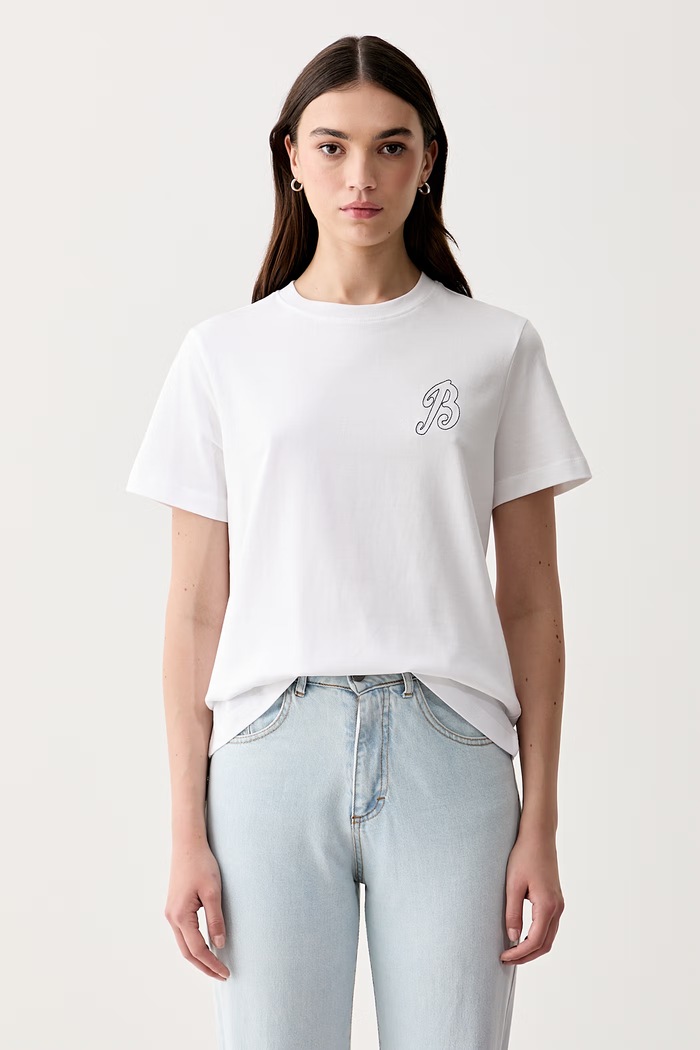 Barbour tricou pentru femei din bumbac cu elastan Rosalie alb LTS0730