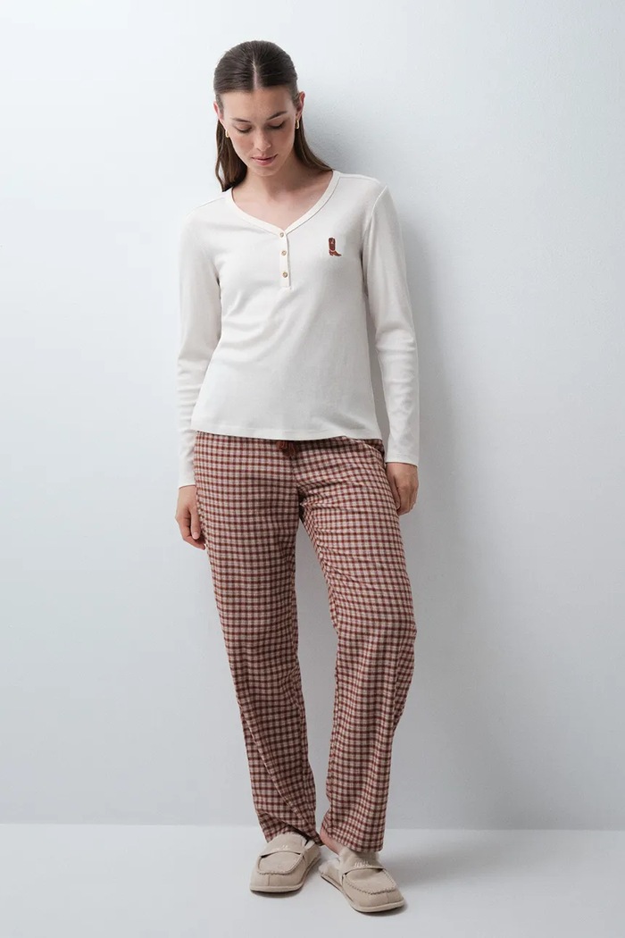 Odzież women'secret Longsleeve damski 3274540 beżowy