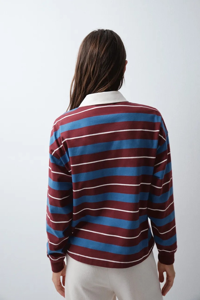 women'secret Longsleeve damski bawełniany 3274539 bordowy AW26