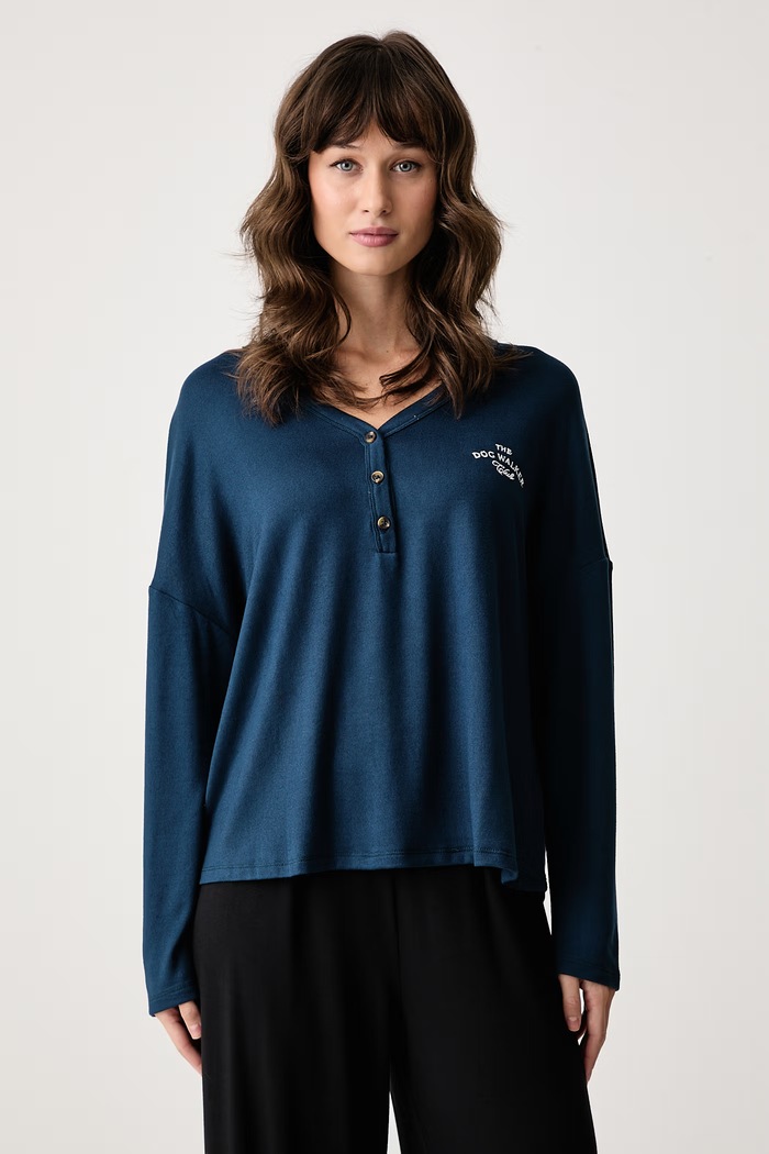 women'secret Longsleeve damski granatowy 3274545