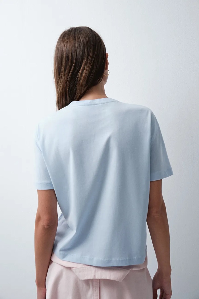 women'secret T-shirt lounge damski bawełniany 3274583 niebieski AW26