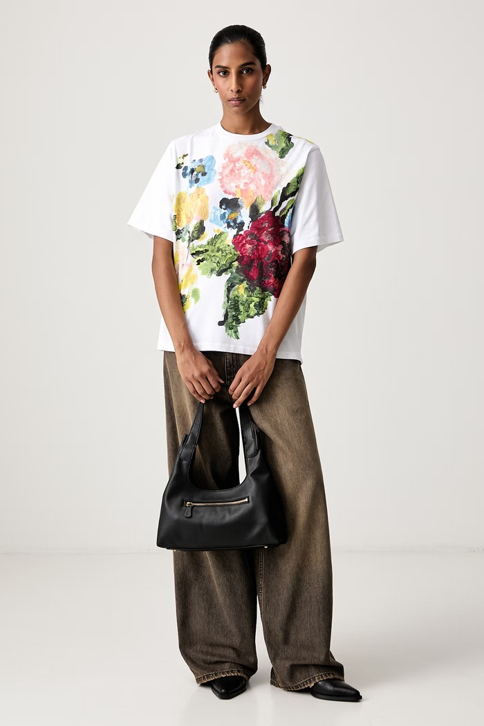 Stine Goya T-shirt damski bawełniany SG.AW26.T009.2586 biały AW26