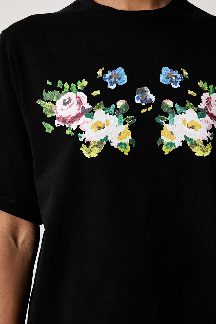 T-shirt damski bawełniany Stine Goya SG.AW26.T009.2586 czarny
