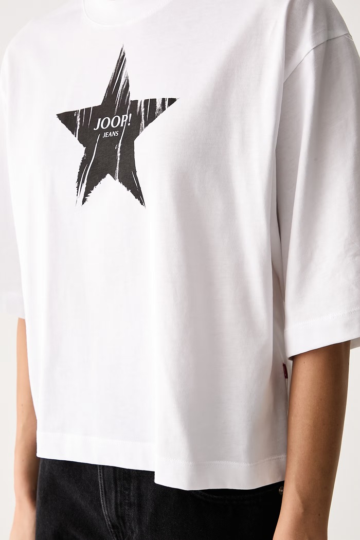 T-shirt damski bawełniany Joop! 30105358 biały
