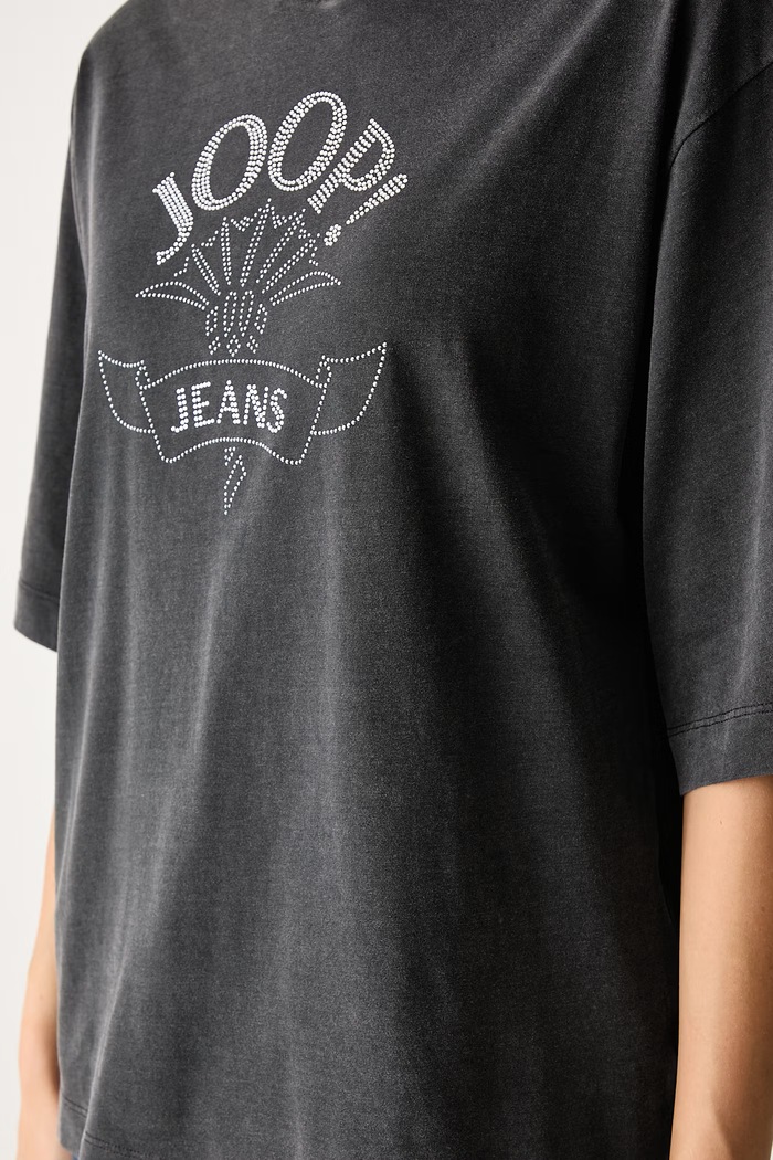 T-shirt damski bawełniany Joop! 30104537 szary