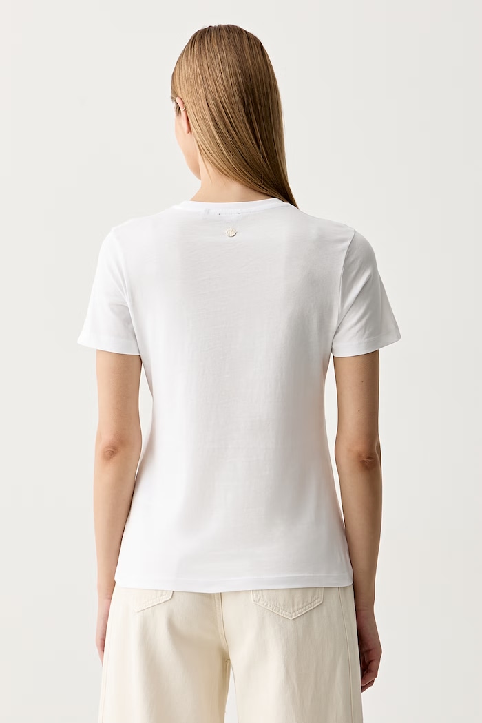 Ρούχα Joop! t-shirt γυναικείο βαμβακερό 30103779 λευκό