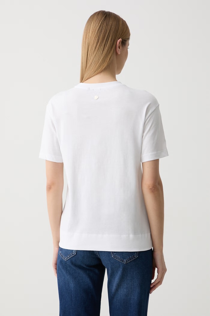 Ρούχα Joop! t-shirt γυναικείο βαμβακερό 30103768 λευκό