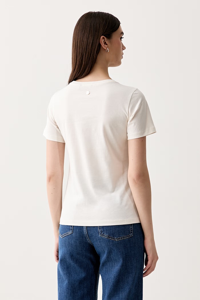 Ρούχα Joop! t-shirt γυναικείο βαμβακερό 30103725 μπεζ