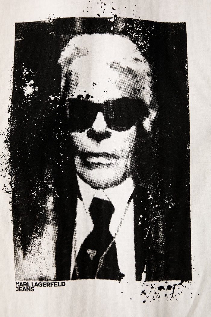 Karl Lagerfeld Jeans tričko dámské bavlněné B3W17046 béžová