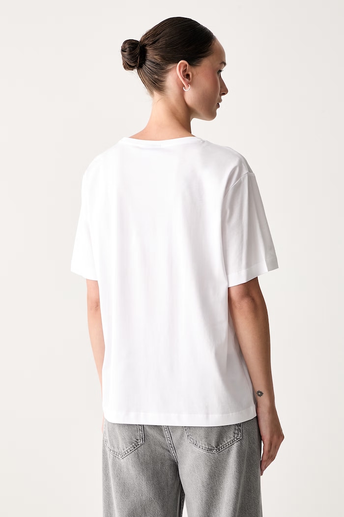 Ρούχα Karl Lagerfeld Jeans t-shirt γυναικείο με μοντάλ B3W17018 λευκό