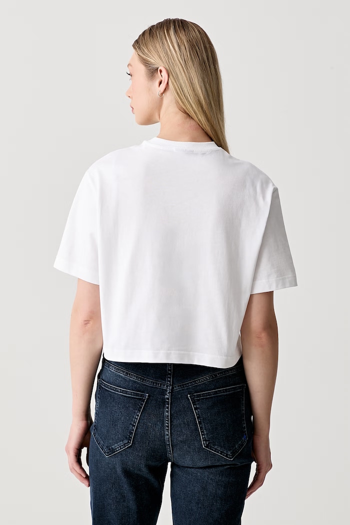 Odzież Karl Lagerfeld Jeans T-shirt damski bawełniany B3W17022 biały