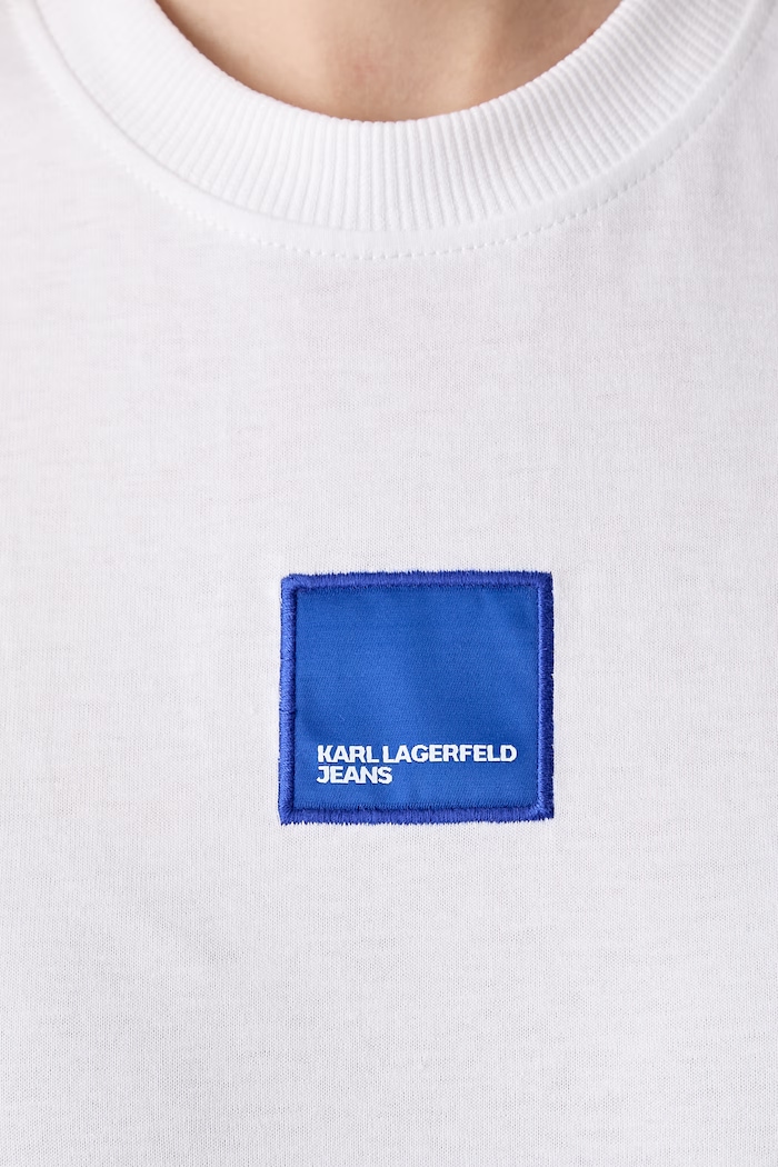 Karl Lagerfeld Jeans T-shirt damski bawełniany B3W17022 biały