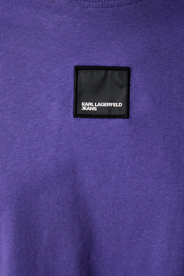 T-shirt damski bawełniany Karl Lagerfeld Jeans B3W17022 fioletowy